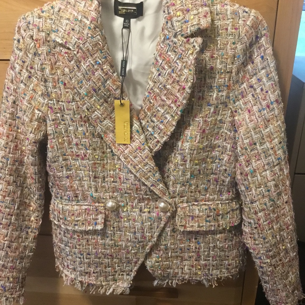 ALEXA ADMOR Women’s Sz10 Metallic Thread Jacket
